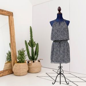 White House Black Market Patterned Elastic Waist Dress